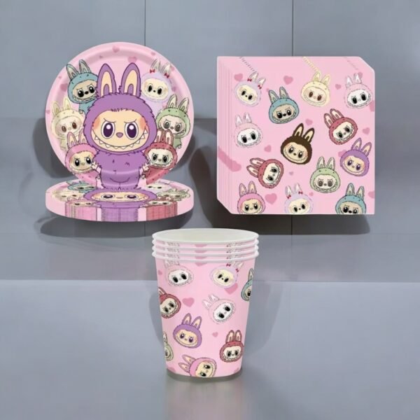 pink canvas birthday party decoration