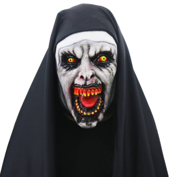 Nun Mask Halloween Ghost Horror Costume Played - Image 2