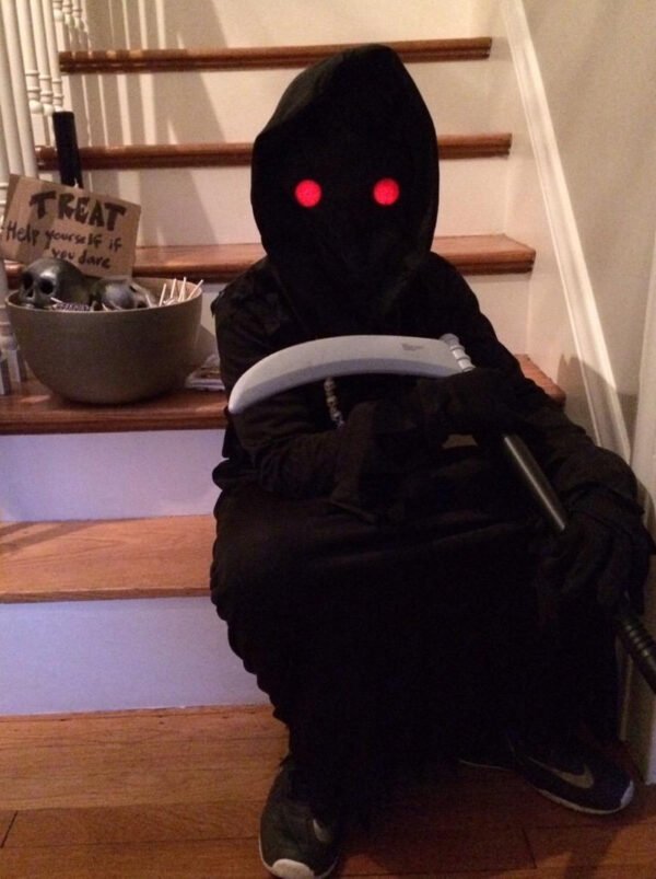 Halloween Horror Red Eye Death Costume Sickle Ghost Dark Messenger Ghost Play Halloween Costume Children - Image 5