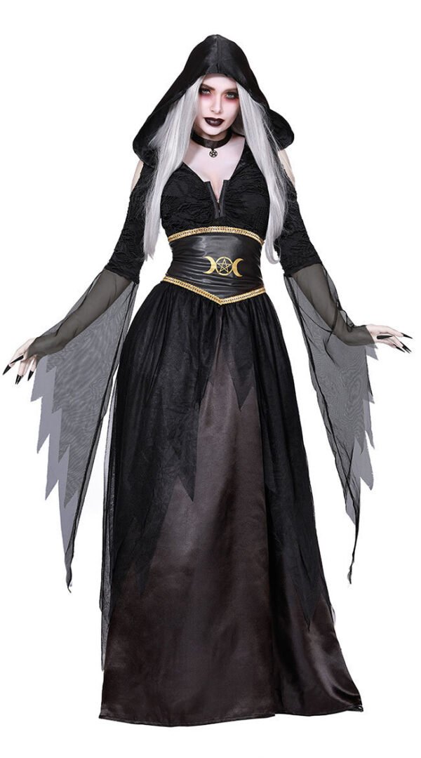 Dark Vampire Witch Horror COS Masquerade Party Show Halloween Costume - Image 4
