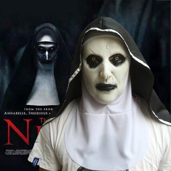 Nun Mask Halloween Ghost Horror Costume Played - Image 8