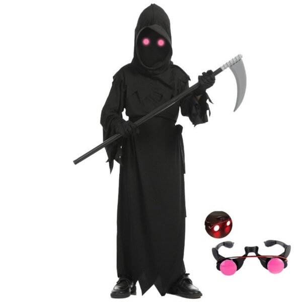 Halloween Horror Red Eye Death Costume Sickle Ghost Dark Messenger Ghost Play Halloween Costume Children - Image 7