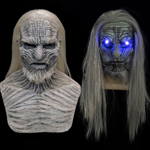 Latex Wig Mask Halloween Horror Headgear - Image 6